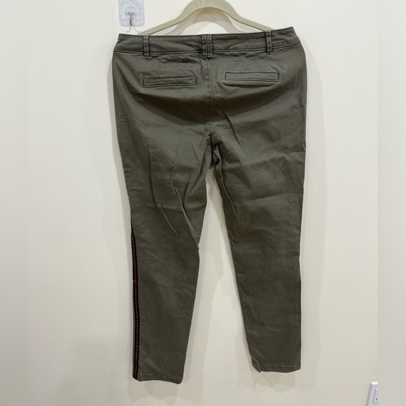 Calvin Klein Olive Chinos with Side Stripes - Picture 3 of 8